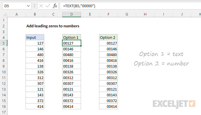 Add Leading Zeros In Numbers